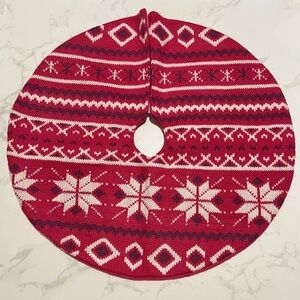 Pink Knit Sweater Holiday Mini Tree Skirt